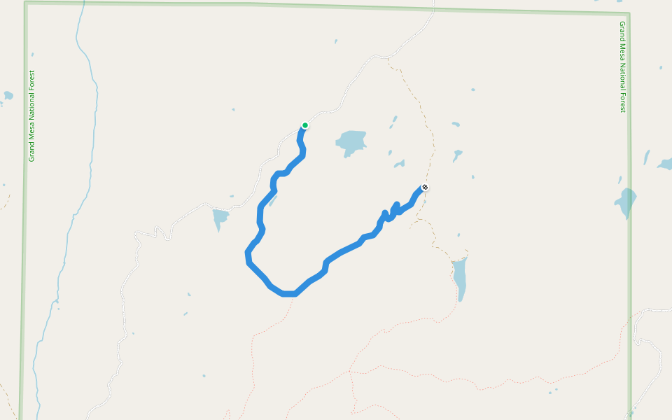 Turkey Flats walking route map in Glade Park