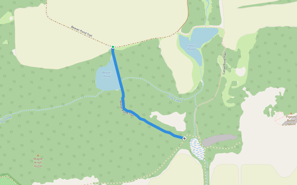 Beaver Pond Trail walking route map in Corvallis