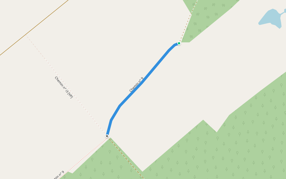 Chemin n° 9 walking route map in Hamois