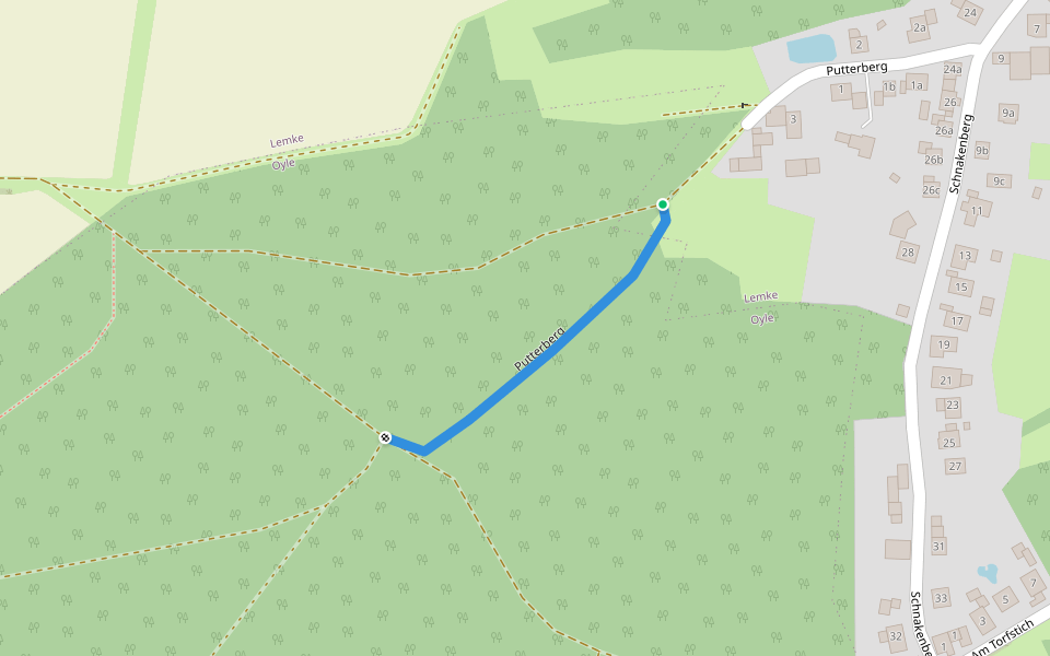 Putterberg walking route map in Marklohe