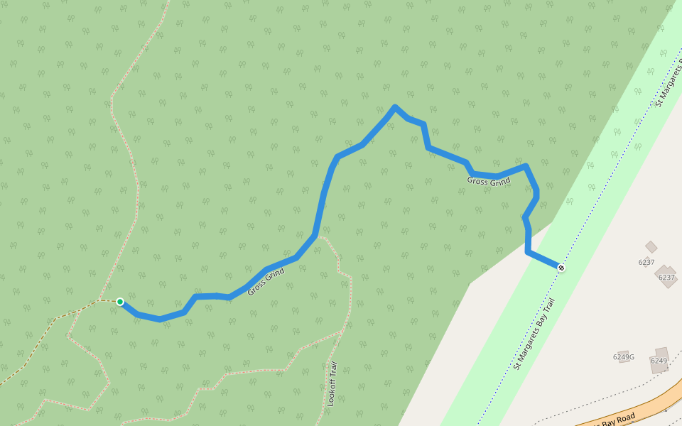 Gross Grind walking route map in Head Of Saint Margarets Bay