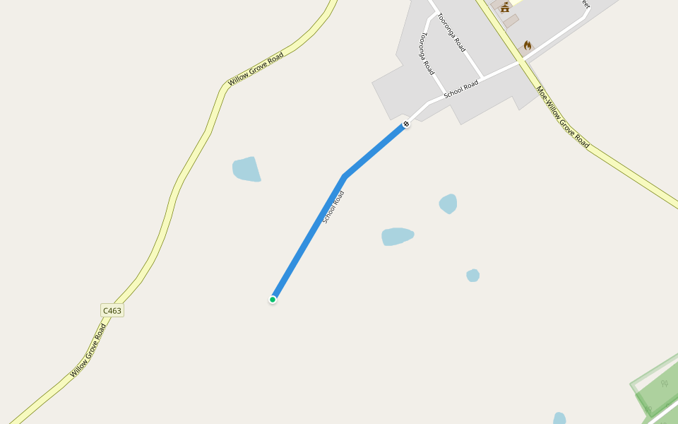 School Road walking route map in Willow Grove