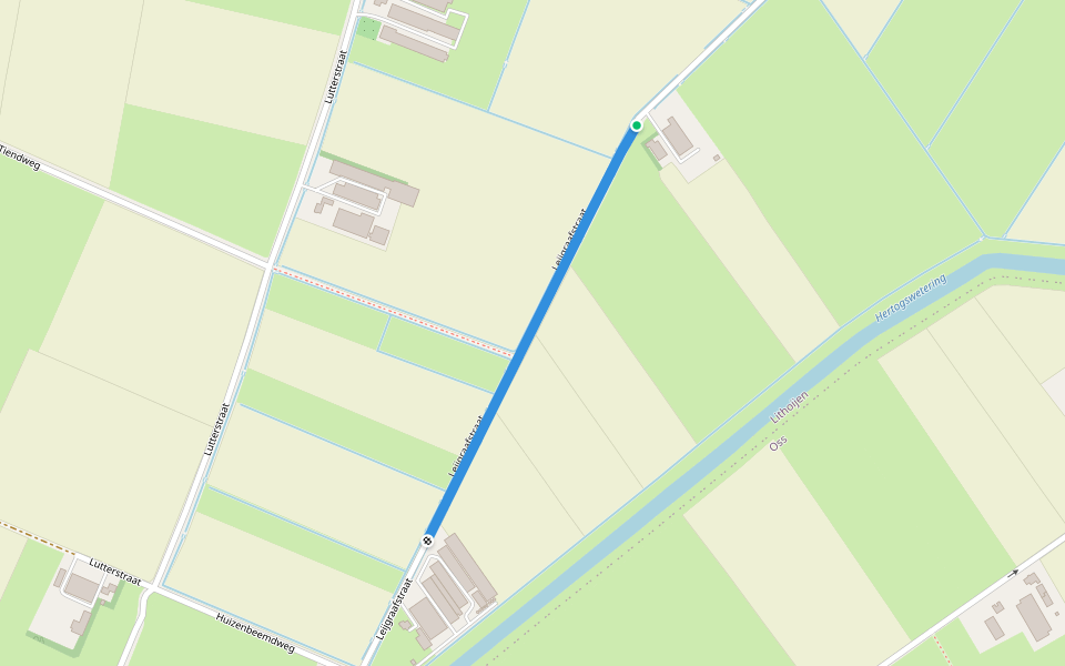 Leijgraafstraat walking route map in Lithoijen