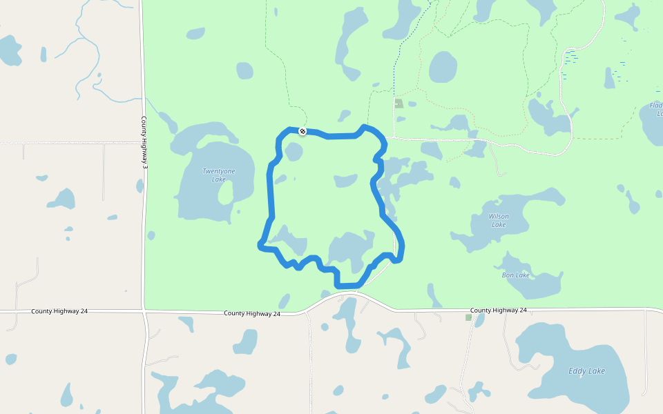 Star Loop walking route map in Pelican Rapids