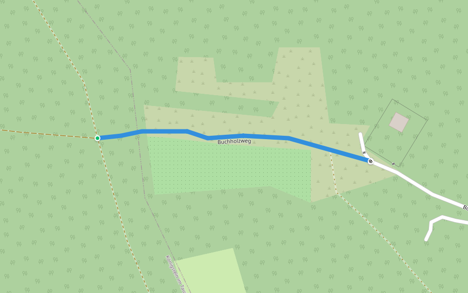 Buchholzweg walking route map in Kronberg im Taunus