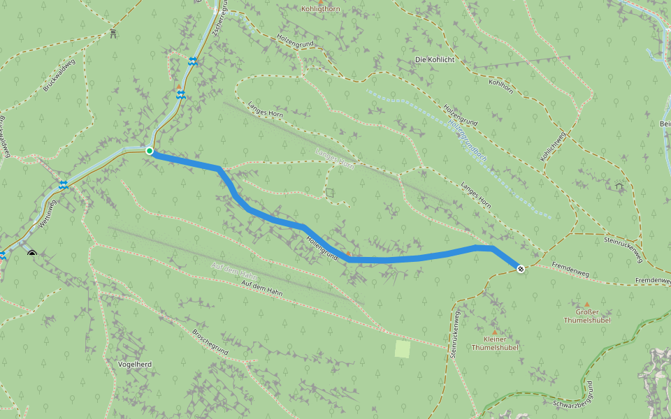 Höllengrund walking route map in Lohmen
