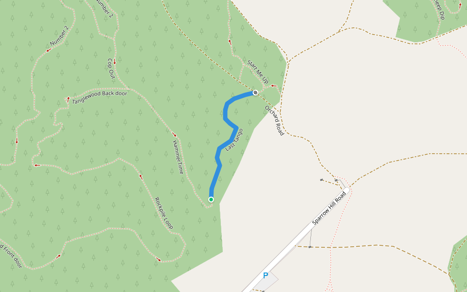 Last Tango walking route map in Kowen