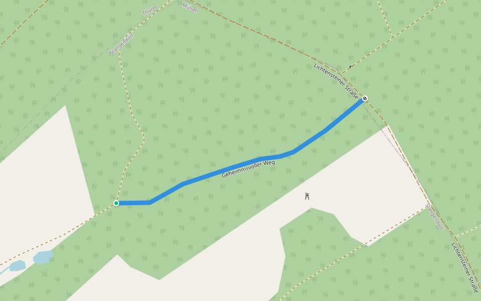 Geheimnisvoller Weg walking route map in Mülsen