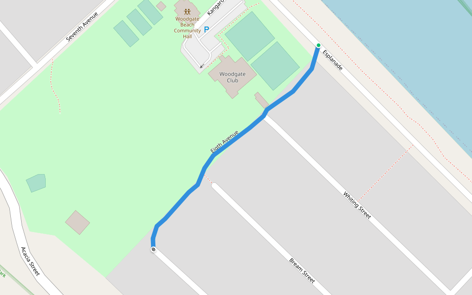 Eigth Avenue walking route map in Woodgate