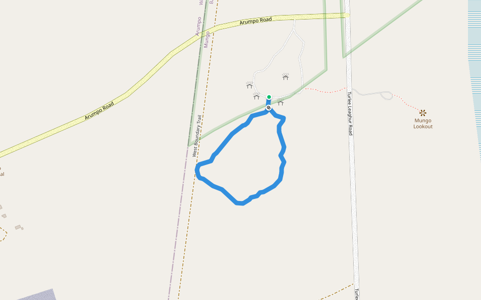 Grasslands Nature Stroll walking route map in Mungo