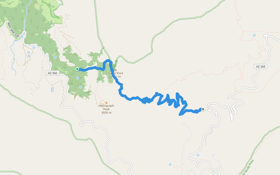 Arcadia Trail #328 walking route map in Safford