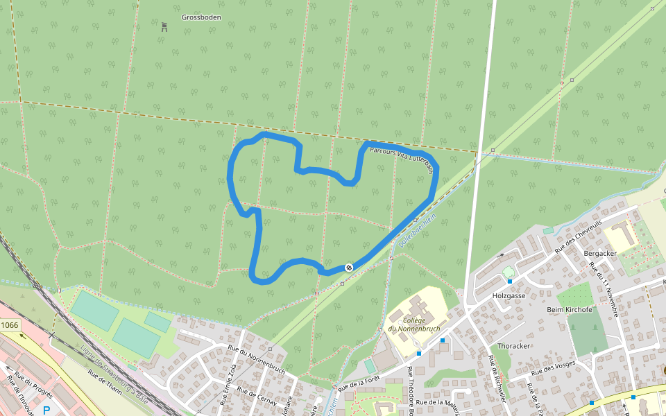 Parcours Vita Lutterbach walking route map in Lutterbach