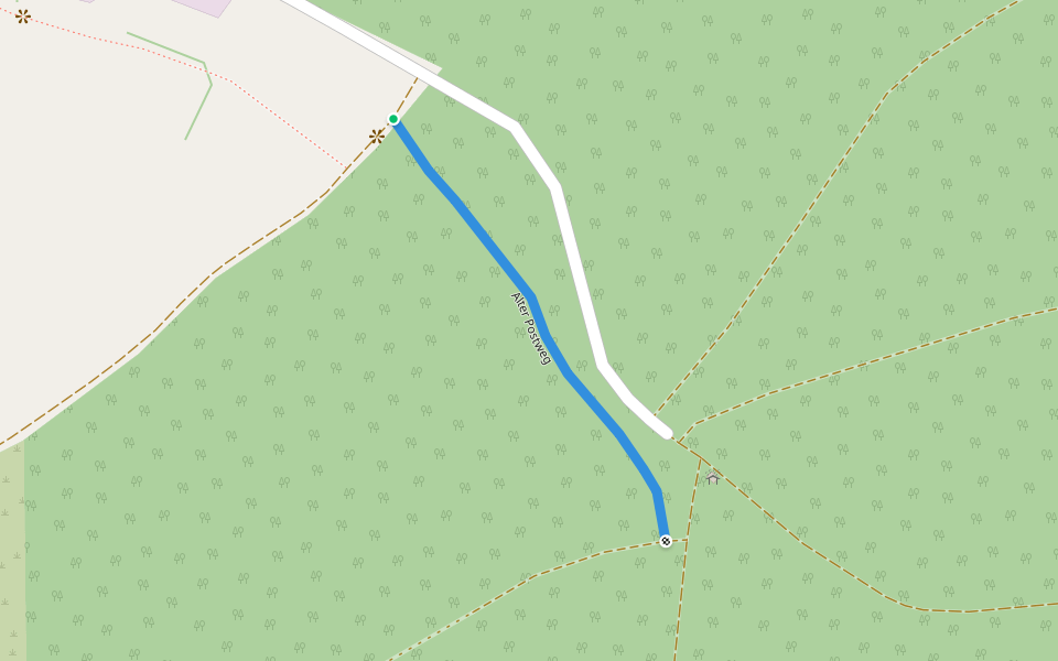 Alter Postweg walking route map in Sugenheim