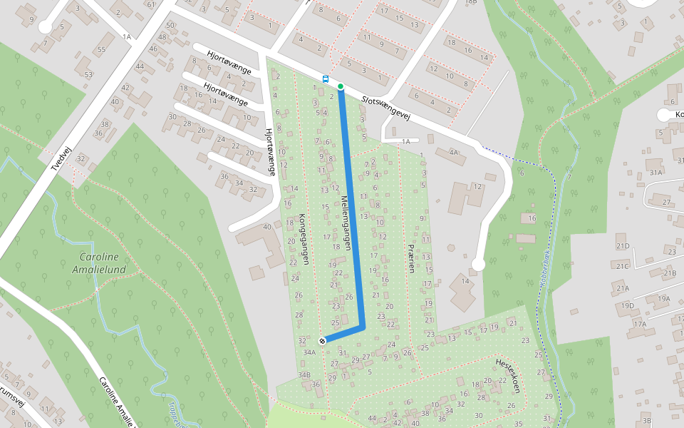 Mellemgangen walking route map in Svendborg