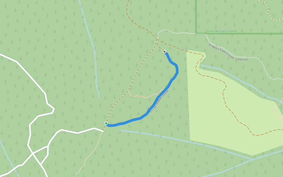 Tin Can (Starker closed) walking route map in Monmouth