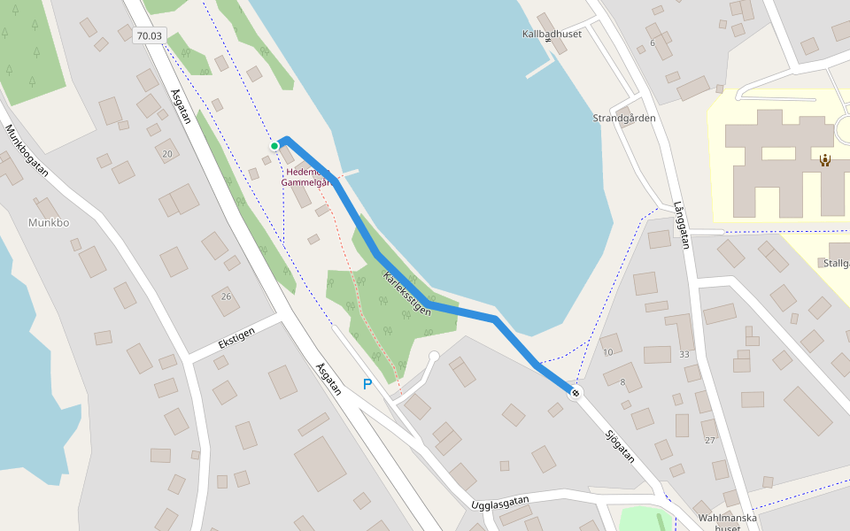 Kärleksstigen walking route map in Hedemora