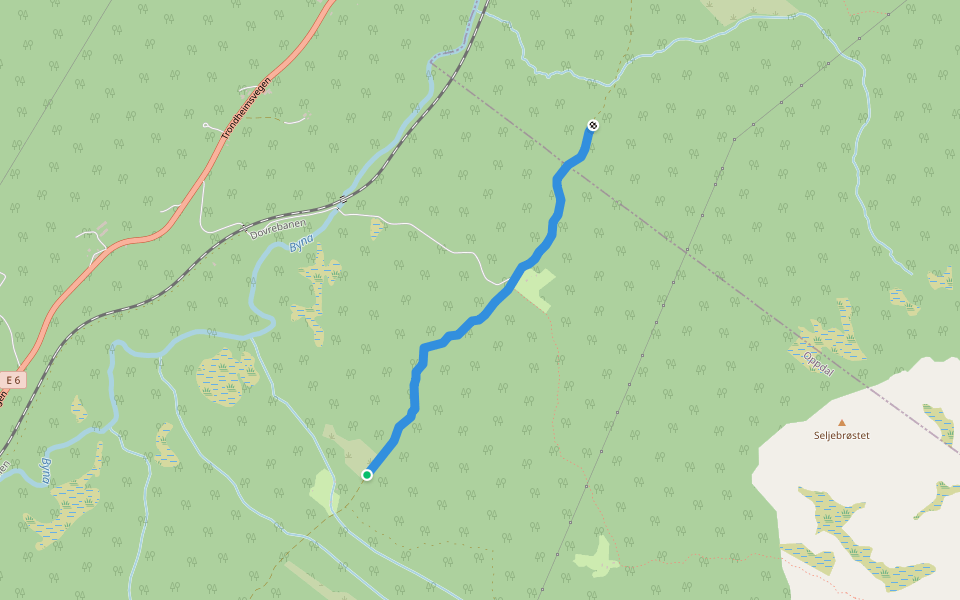 Movegen walking route map in Fagerhaug