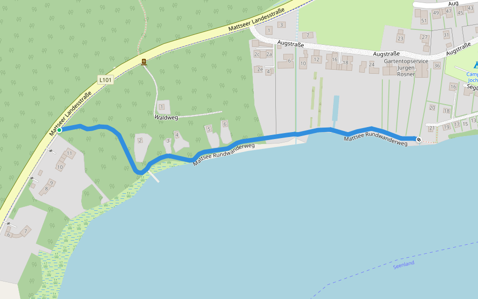 Mattsee Rundwanderweg walking route map in Mattsee