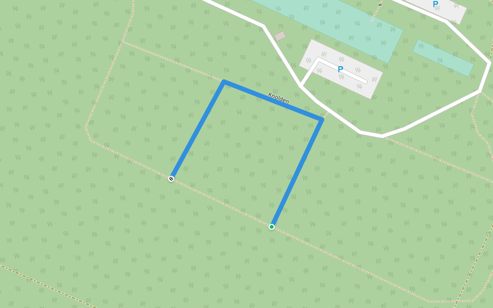 Knolden walking route map in Varde