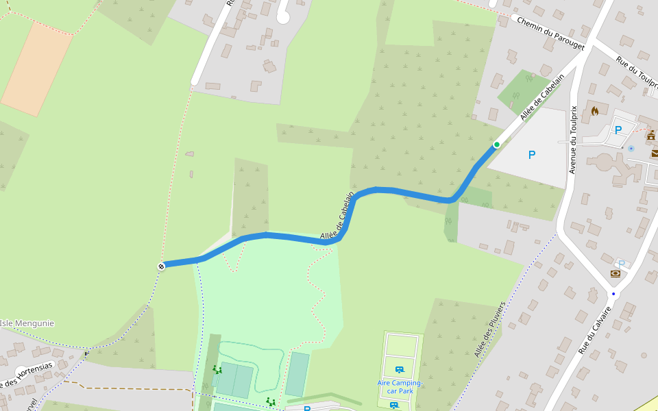 Allée de Cabelain walking route map in Pénestin