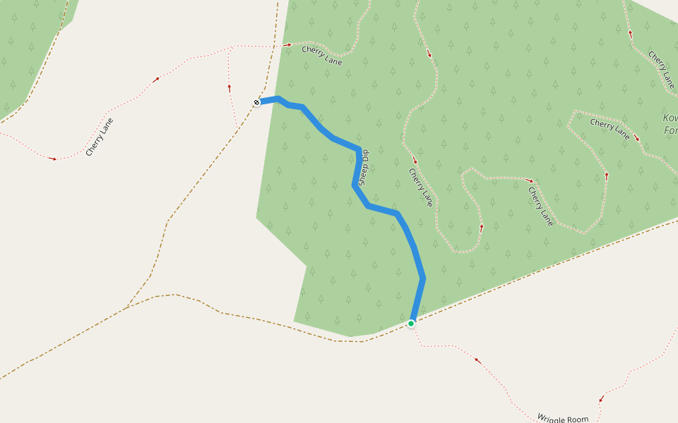 Sheep Dip walking route map in Pialligo