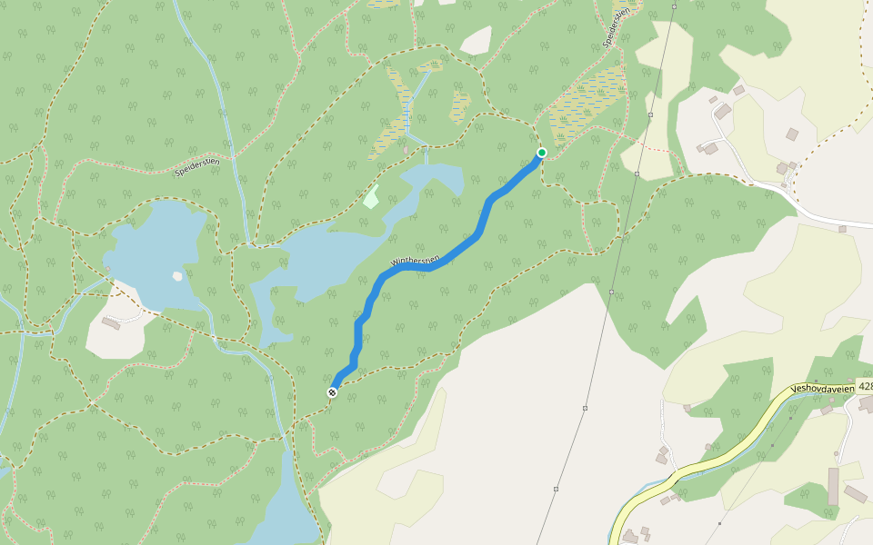 Wintherstien walking route map in Egersund