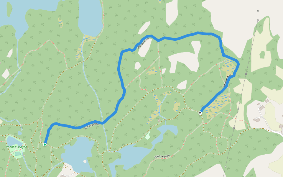 Speiderstien walking route map in Egersund