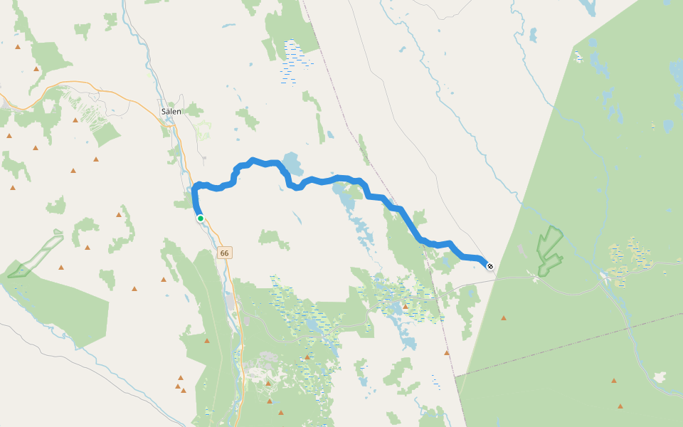 Vasaloppsspåret walking route map in Bergsbacken