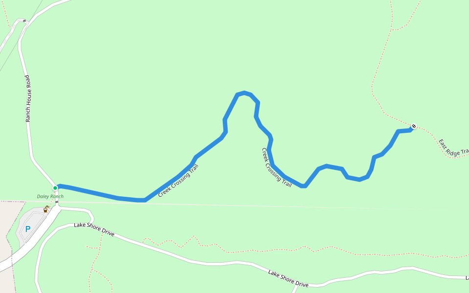 Creek Crossing Trail walking route map in Escondido