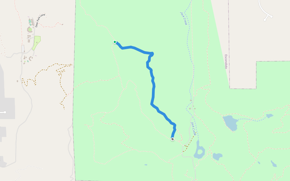 Crest Trail walking route map in Escondido