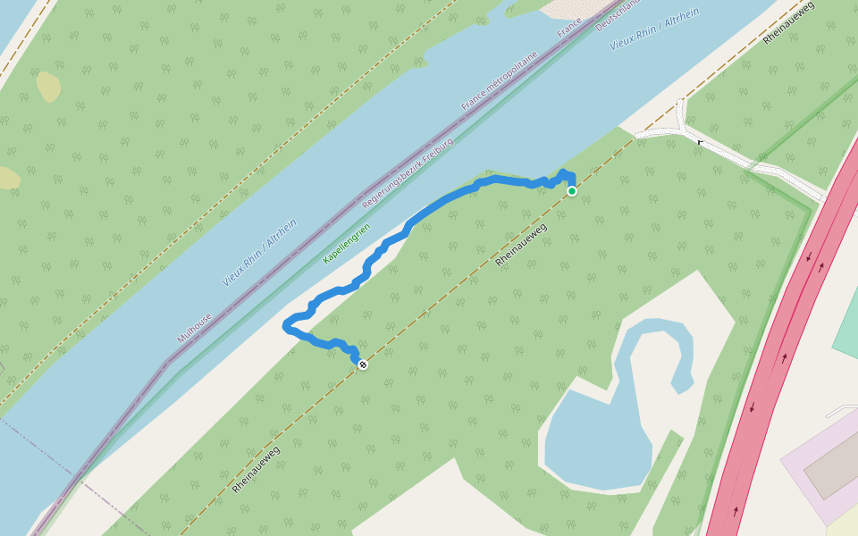 Querfeldein am Rhein walking route map in Bad Bellingen