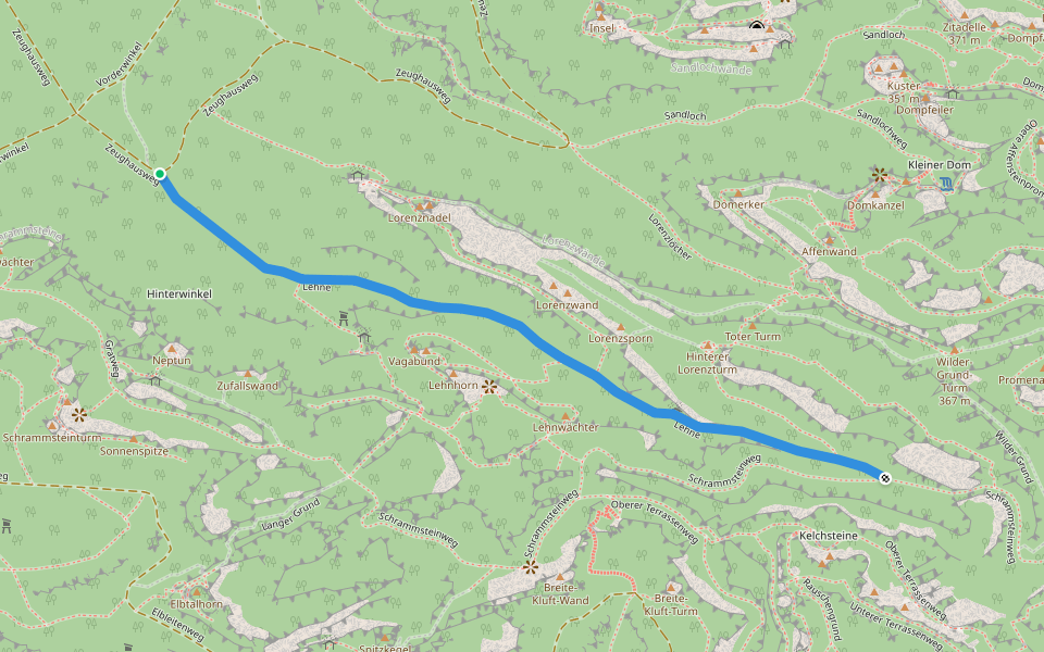Lehne walking route map in Bad Schandau