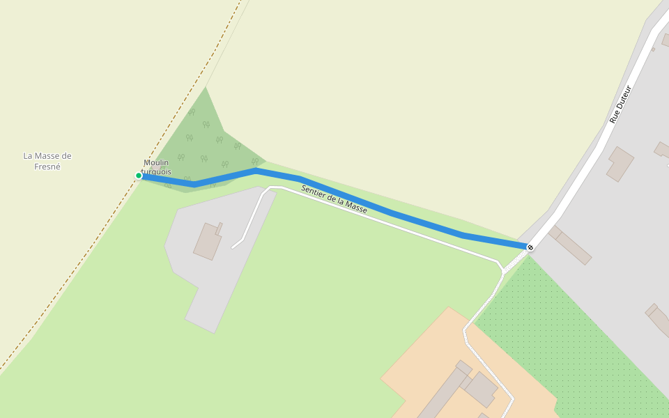 Sentier de la Masse walking route map in Saint-Côme-de-Fresné