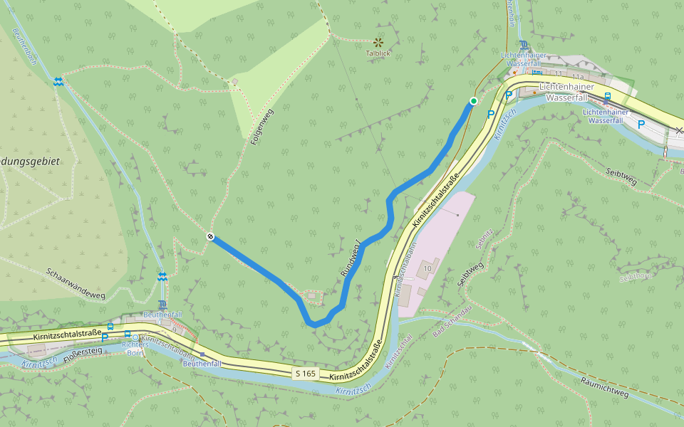 Rundweg I walking route map in Sebnitz