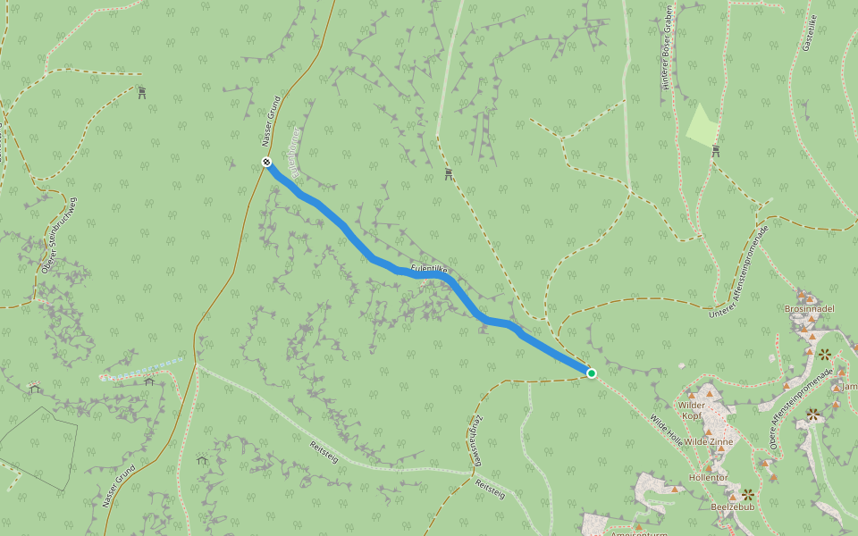 Eulentilke walking route map in Bad Schandau