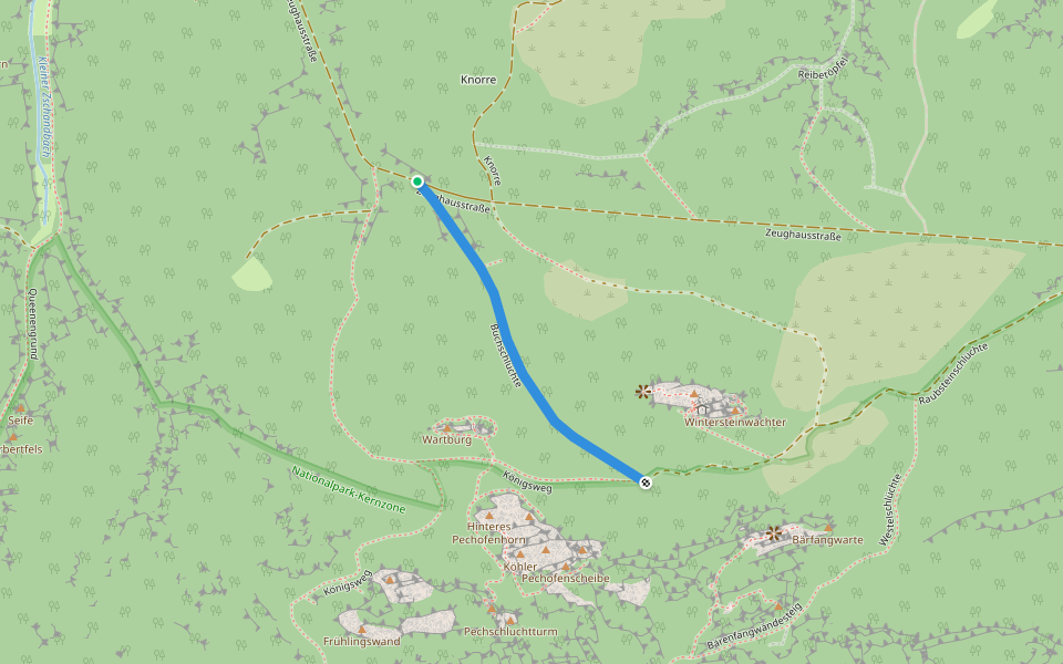 Buchschlüchte walking route map in Bad Schandau