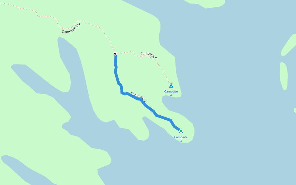 Campsite 3 walking route map in Saint Landry