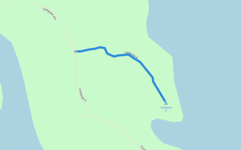 Campsite 4 walking route map in Saint Landry