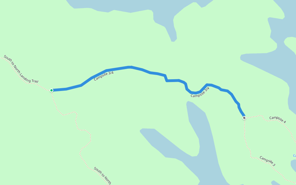 Campsite 3/4 walking route map in Ville Platte