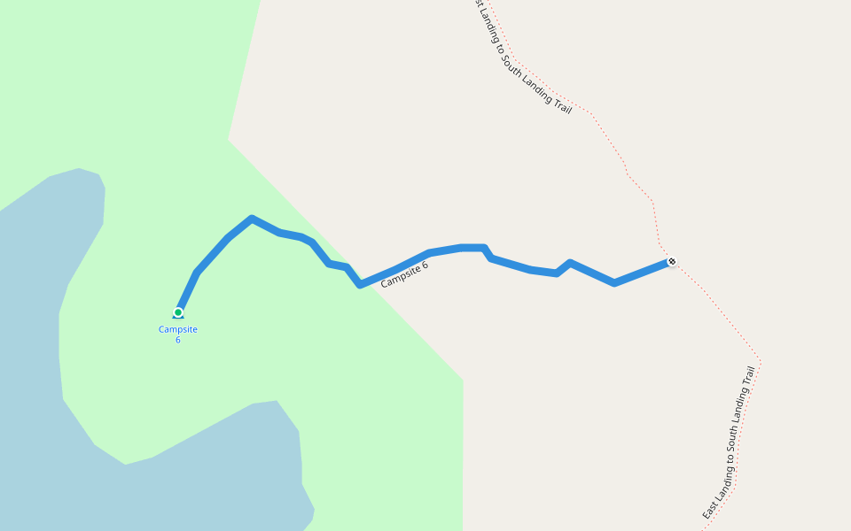 Campsite 6 walking route map in Ville Platte