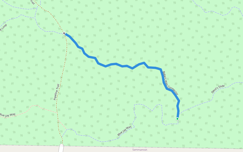 Babe's Way Connector walking route map in Sammamish