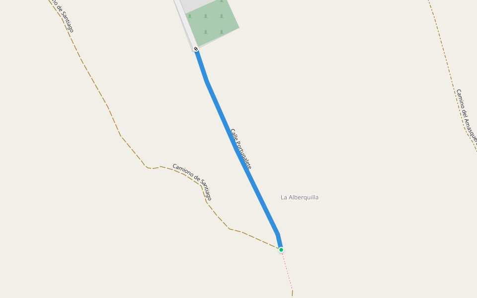 Calle Portugalete walking route map in Guillena