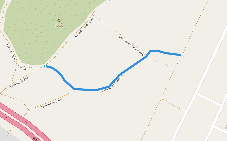 Caminho da Sabedoria walking route map in Arrentela