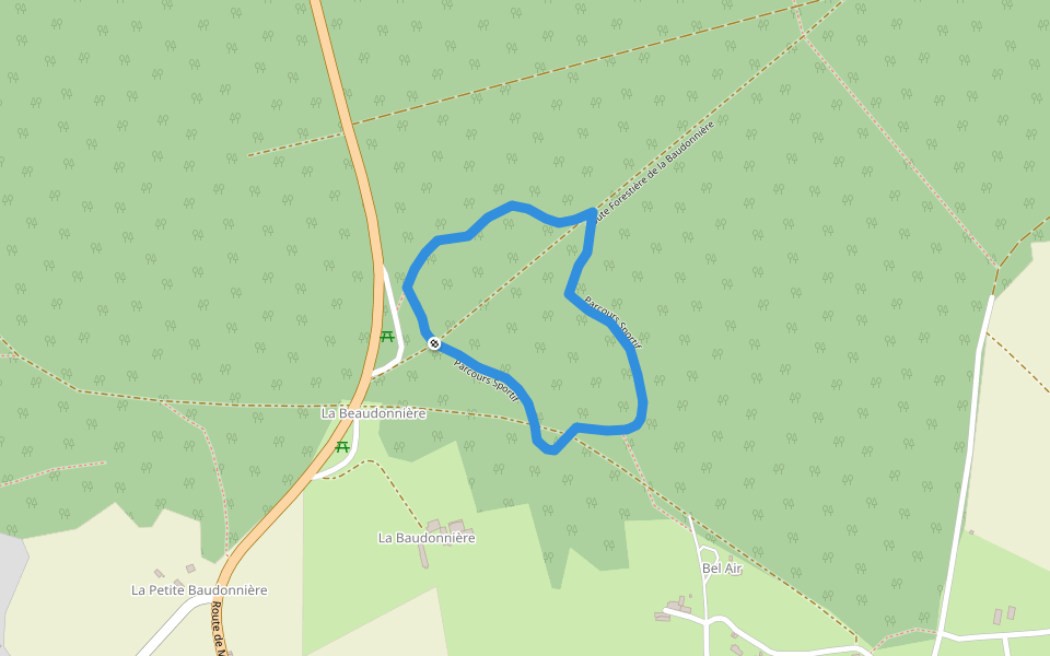 Parcours sportif walking route map in Saint-Martin-du-Vieux-Bellême