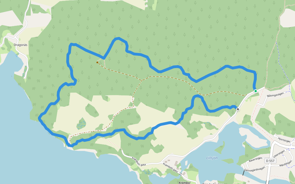 Krämbolsleden walking route map in Katrineholm