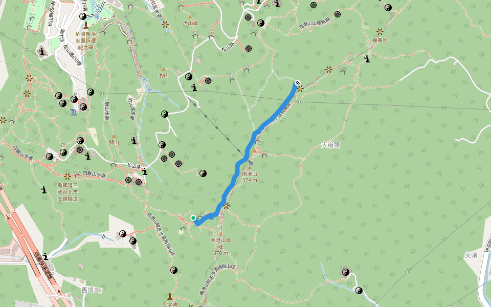 南港山峭壁攀岩線橫向步道