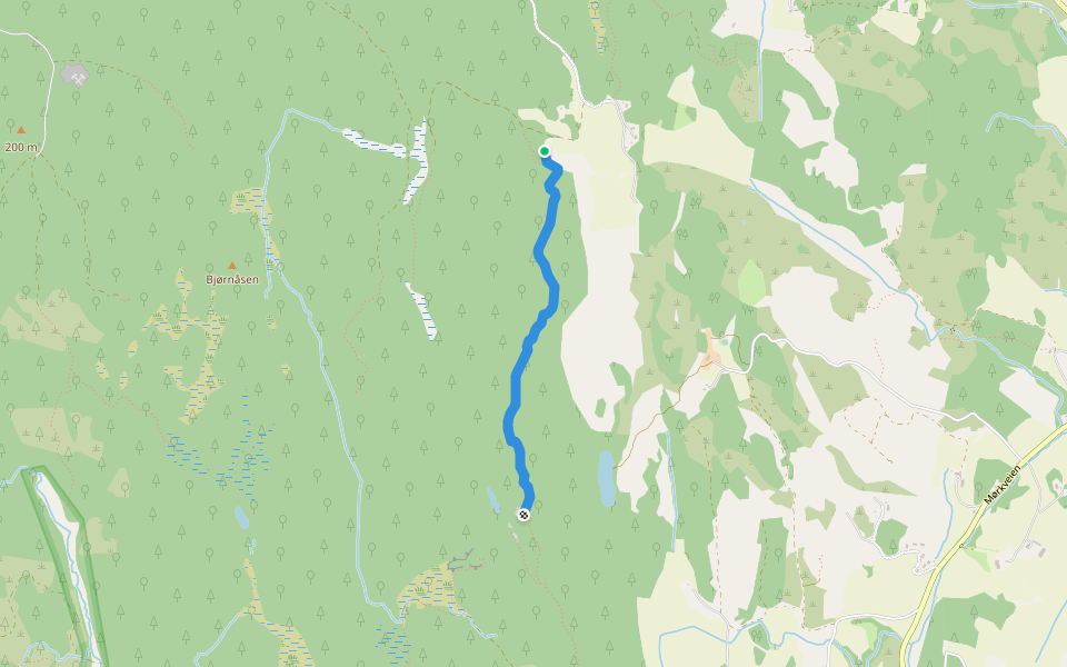 Vardåsløypa walking route map in Knapstad