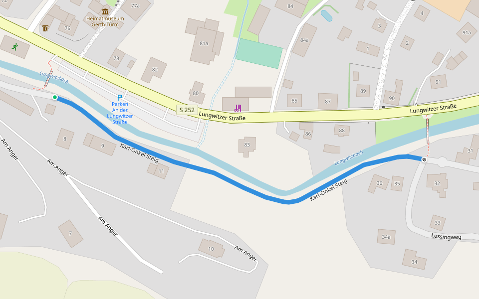 Karl-Onkel Steig walking route map in Sankt Egidien