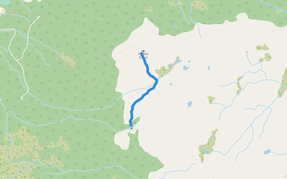 Track to Rapet (easy) walking route map in Rossfjordstraumen