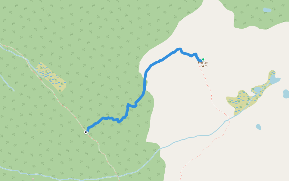 Track to Rapet (difficult) walking route map in Rossfjordstraumen